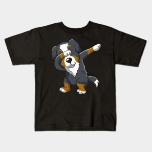 Cute Dabbing Bernese Mountain Dog Dab Dance Kids T-Shirt